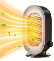 Aquecedor de ambiente portátil interno, aquecedores elétricos pequenos portáteis de 3 modos com proteção contra sobreaquecimento e derrubada para aquecimento rápido, silencioso e energeticamente