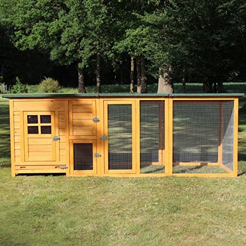 Poulailler pour Jardin exterieure 5 Poules 215 x 70 x 65 cm-Modele 149 Flexi Extra