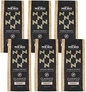 Caffè Nero Whole Roasted Coffee Beans (Classico Beans 6 x 200g)