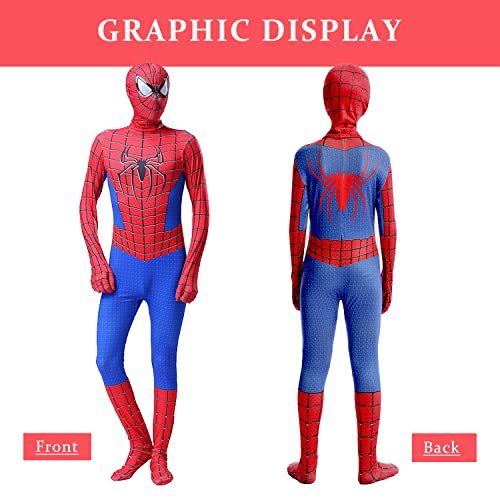 EMHTHME Costume Spiderman, 3D Costume da Uomo