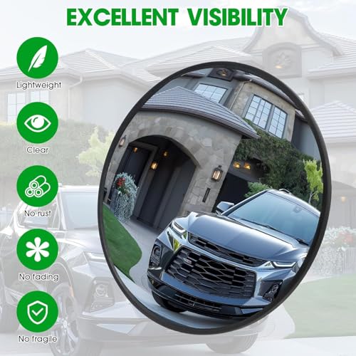 image for Stormshopping 2PACK 12-Inch Convex Security Corner Mirror (Clear View)