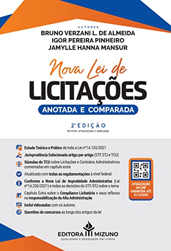 Nova lei de Licitações Anotada e Comparada: lei 14.133 de 2021