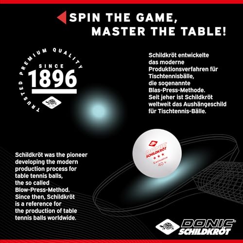Image of Donic Exclusive 3 * 40+ Table Tennis Ball Dozen (White, 12 Balls)