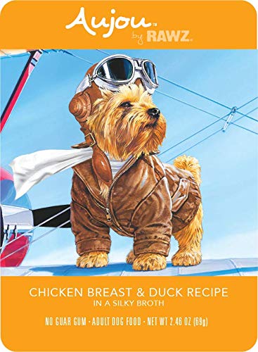 Aujou Chicken Breast & Duck Dog Food 8/2.46 oz Pouches