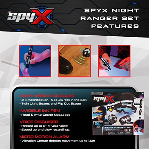 Spyx 10517 Night Ranger Set - Includes Night Mission Goggles / Motion Alarm / Voice Disguiser / Invisible Ink Pen. thumb #2