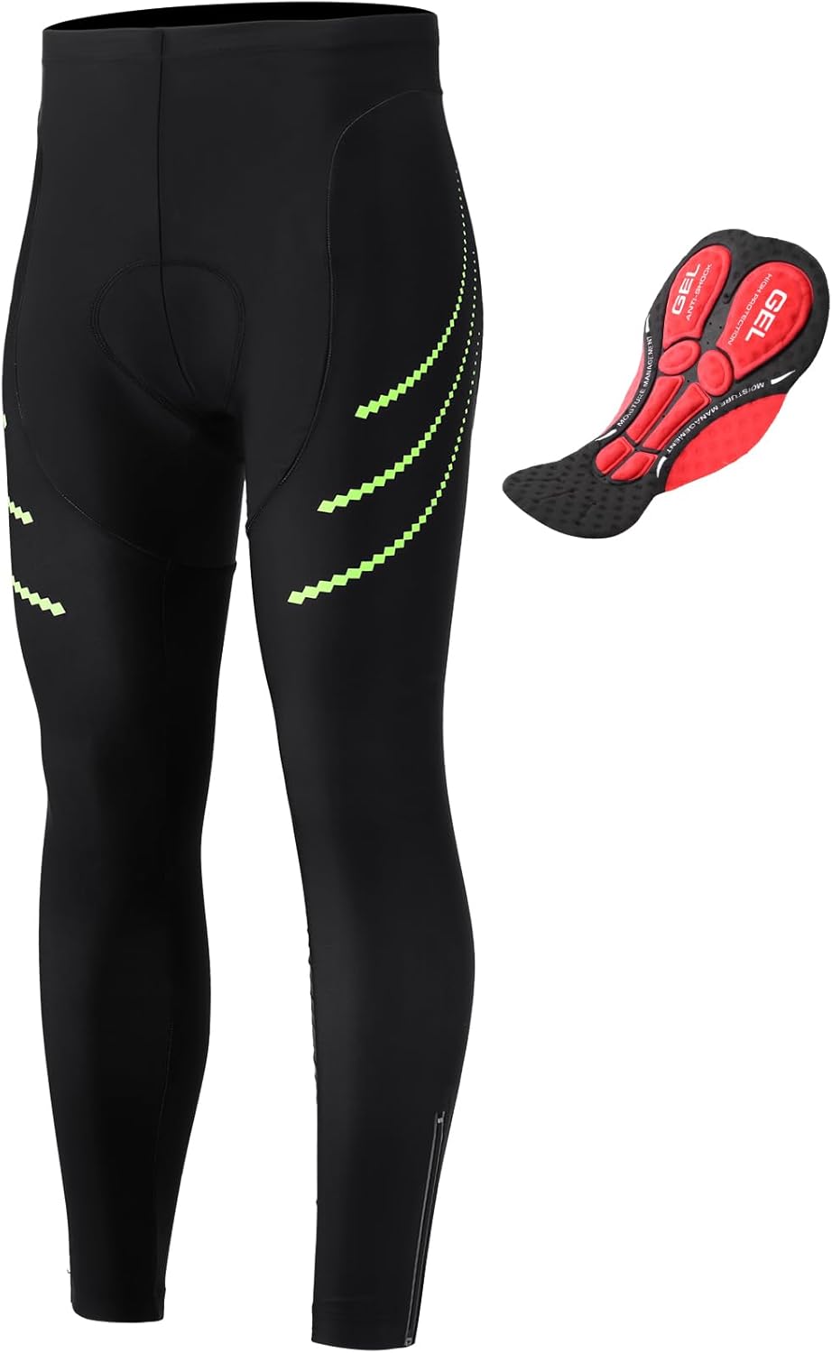 Men's Cycling Pants, Men's Bicycle Pants 5D Padded Road Cycling Tights Leggings Outdoor Cyclist Riding Bike Wear