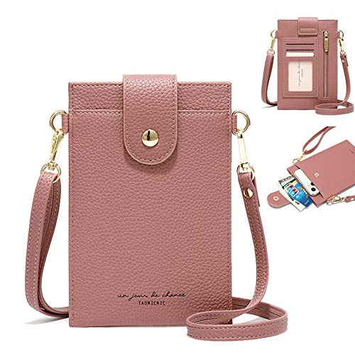Image of Womens Fashion Small Crossbody Bag Light Leather Cellphone Case Wallet Shoulder Purse Credit Card Holer Handbag Girls Travel Passport Pouch Messenger Satchel for iPhone 11 Pro Max 6 /7 /8 Plus