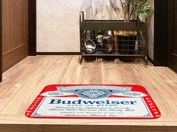 Amazon | 玄関マット (バドワイザー) ビール ロゴ フロアマット
