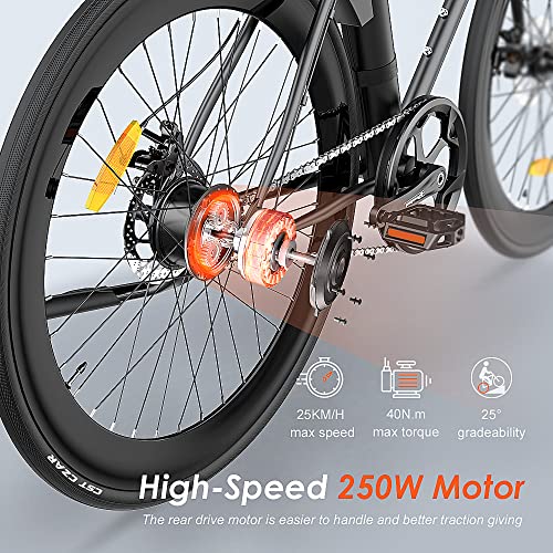 Officieel | Fafrees F1 Elektrische Fiets, 27.5" Ebike 700C*28C, 250W Motor Verwijderbare batterij 36V 8.7Ah 300Wh, LED Display Stad Elektrische Fietsen Heren en Dame, 2022 Nieuwe - Afbeelding 4