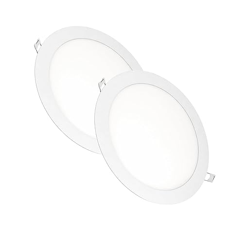 JANDEI – Confezione da 2 faretti LED da incasso rotondi,