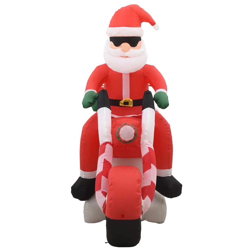 vidaXL Père Noël Gonflable sur Moto LED IP44 160 cm