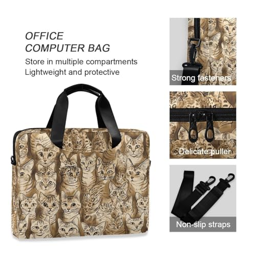 Maletín para laptop 15,6" amarillo estampado leopardo miniatura 6