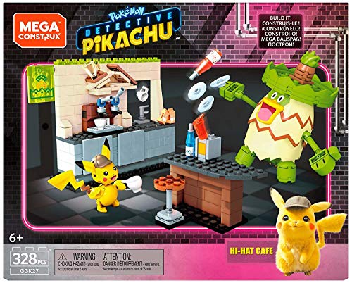 MEGA Construx GGK27-Hi-Hat Café, Detective Pikachu Movie Line, Multicolore, GGK27