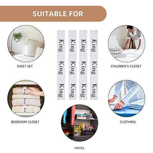 image for QoeCycth 4PCS Bed Sheet Organizer Bands, Storage Labels and Sheet Keep