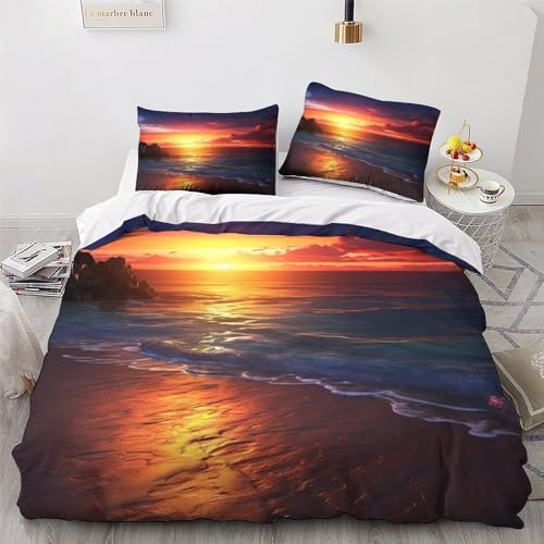 Parure de lit 3 pièces microfibre avec fermeture éclair soleilset