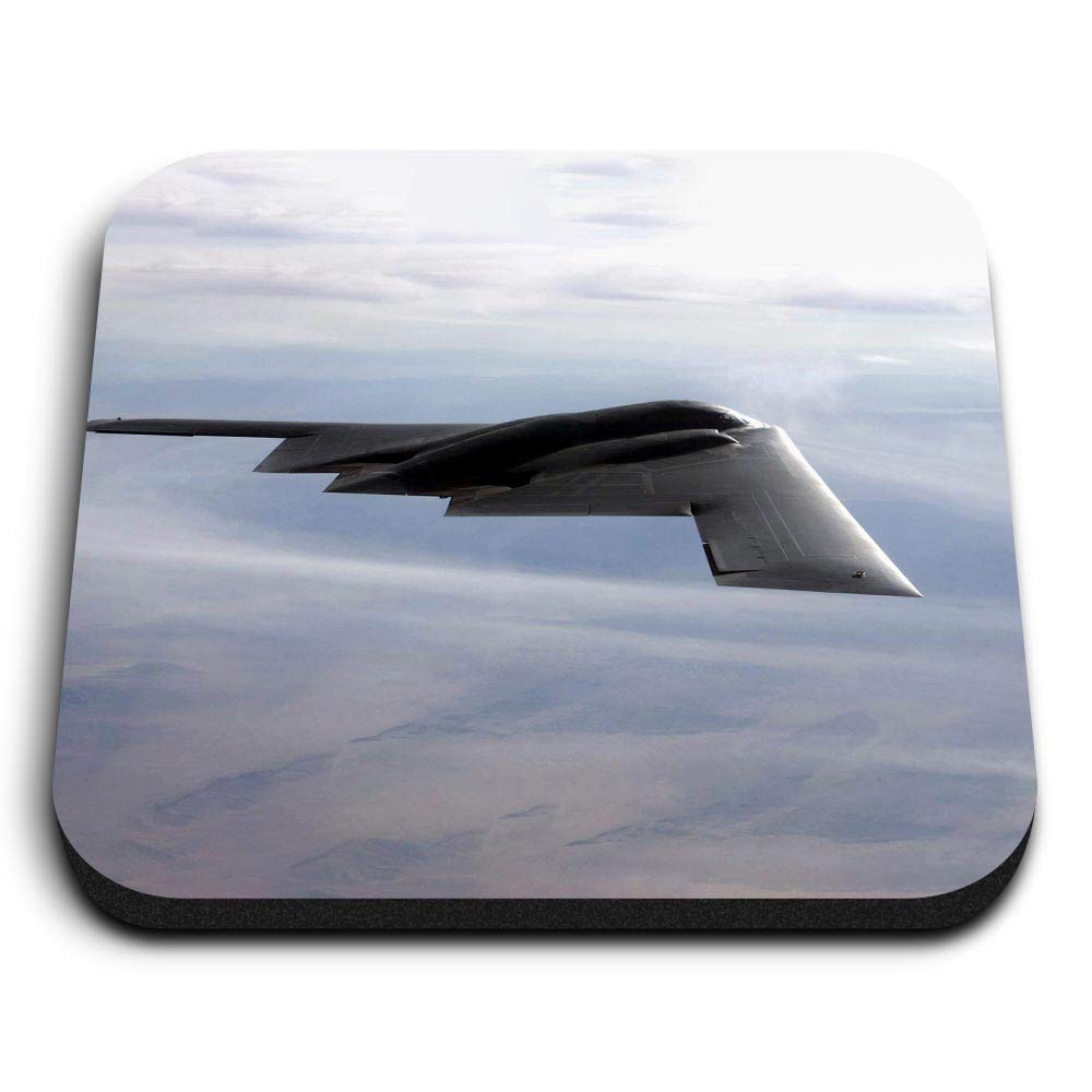 Destination Vinyl Ltd Multicolor 1 X Square Mdf Fridge Magnet - Stealth Us B2 Bomber Plane Jet 14382