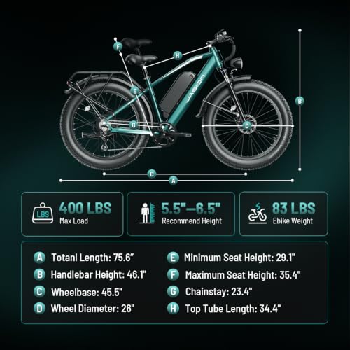Image of Jasion EB5 MAX Electric Bike for Adults 2000W Peak Motor, 48V 15Ah Battery