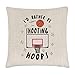 Gift Base i ' D Rather Ser Tiroteo Aros Baloncesto Lino Funda de Cojín