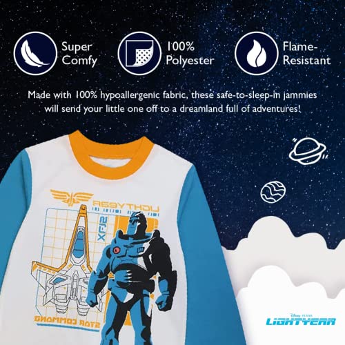 Image of Disney Boys' 2-Piece Loose-fit Pajama Set, Matching Shirts & Pants, Soft & Cute for Kids
