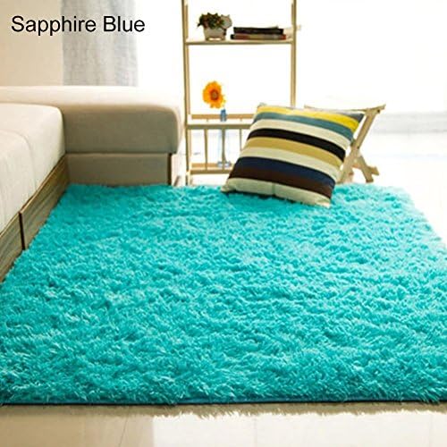Aland Home Living Room Bedroom Floor Carpet Mat Soft Anti-Skid Rectangle Area Rug Sapphire Blue 80x120cm