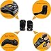 ZooBoo MMA Gloves, Half-Finger Boxing Fight Gloves MMA Mitts with Adjustable Wrist Band for Sanda Sparring Punching Bag Training (One Size Fits Most)