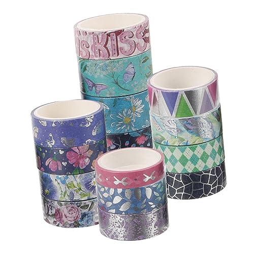 Operitacx 17 Rollos Cinta Washi Cinta Decorativa para Diario para Scrapbooking para Álbumes De Recortes y Manualidades