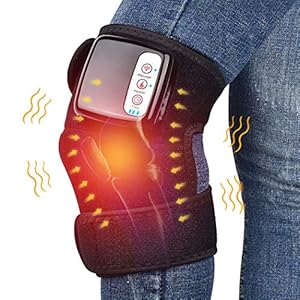 Beheiztes Knie Massagegerät, Elektrische Heizung Handmassagegerät Ferninfrarot Gelenkorthese Unterstützung für Muskeln Arthritis Sportverletzung Schmerzlinderung