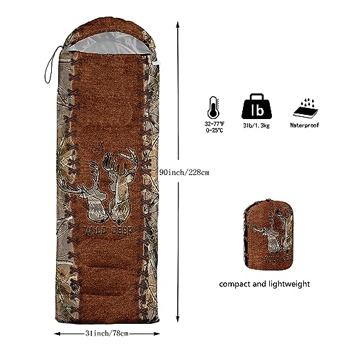 CVHOUSE Camping Sleeping Bags,3 Season Warm & Cool Weather,Lightweight,Waterproof Sleeping Bags for Adults & Kids,Traveling,and Outdoors,Camping Gear Equipment - Image 4