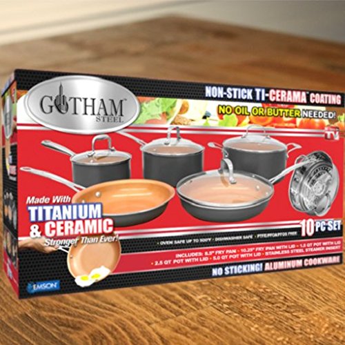 image for Gotham Steel 10-Piece Kitchen Set with Non-Stick Ti-Cerama Coating by 