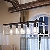 Luxury Modern Farmhouse Chandelier, Large Size: 15.75"H x 36.75"W, with Industrial Chic Style Elements, Olde Bronze Finish and Clear Shade, UHP2440 from The Bristol Collection by Urban Ambiance 51Y5fMioEVL. SS100