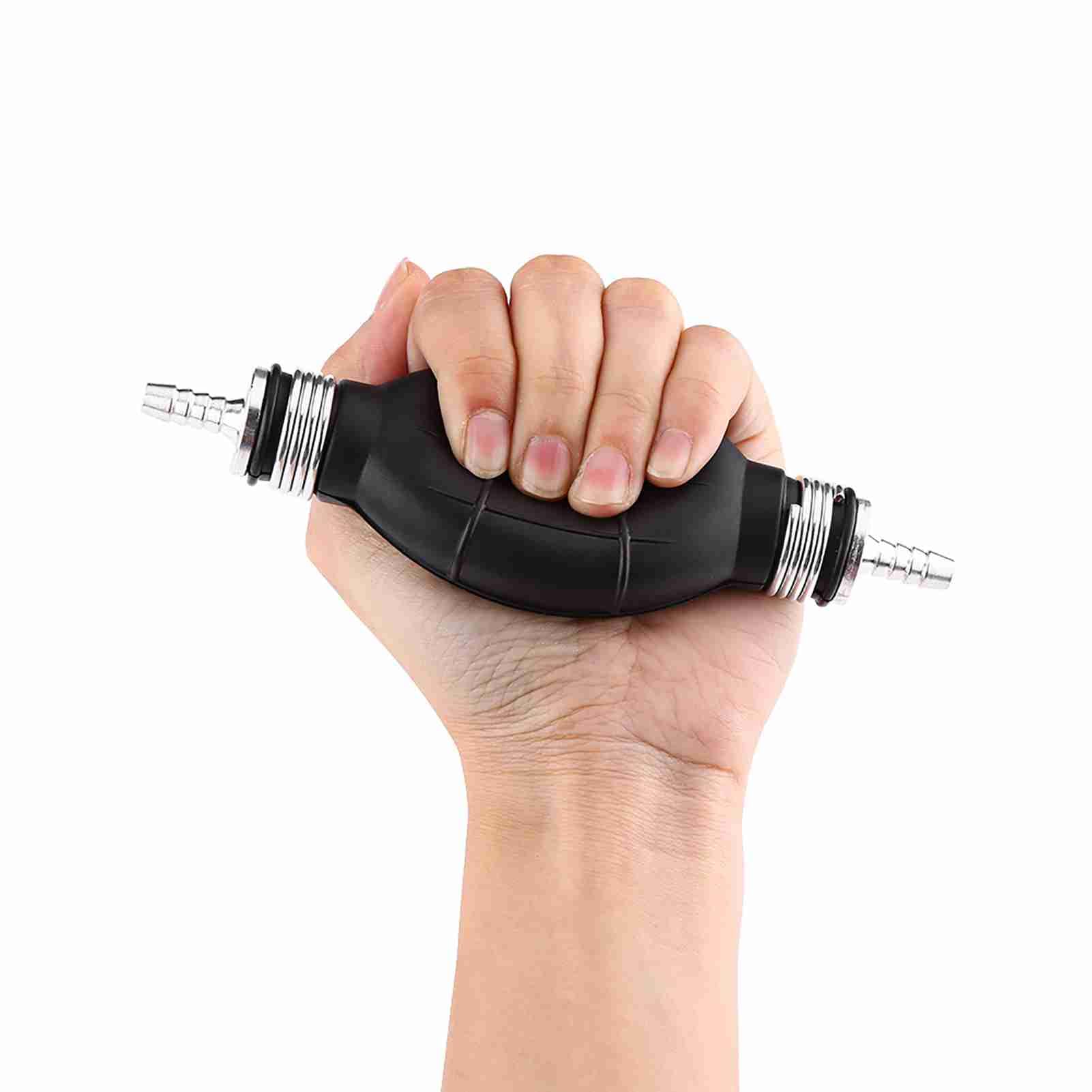 Yctze Bombilla de Cebado Manual para Bomba de, Aluminio de Caucho Universal para Motores Fueraborda Marinos de Barcos de Automóviles con Conector de Manguera de 1/4 3/8 1/2 Pulgadas (12mm)