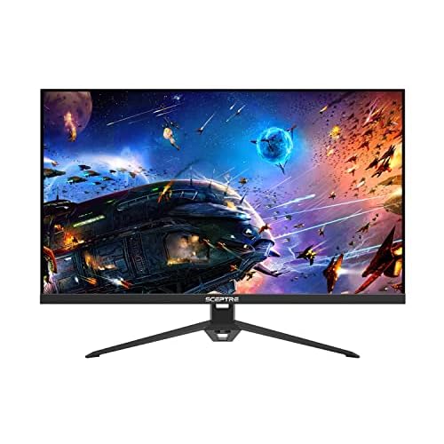 Sceptre New 27-inch IPS Gaming Monitor up to 165Hz DisplayPort HDMI 300 Lux Build-in Speakers, Machine Black 2025 (E278B-FPT168 Series)
