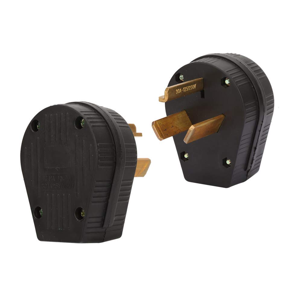 Amazon | プラグ 黒 10-30P USタイプ 3穴 工業用 プラグ 30A 125V-250V