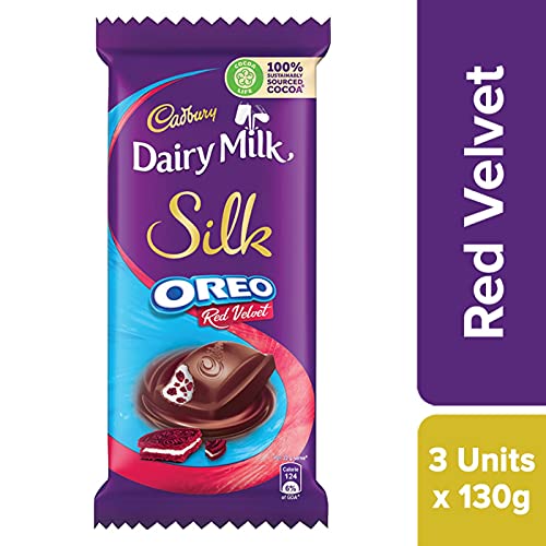 Image of Cadbury Birthday Celebrations Box, 430g & Dairy Milk Silk Oreo Red Velvet, 130g - Pack of 3