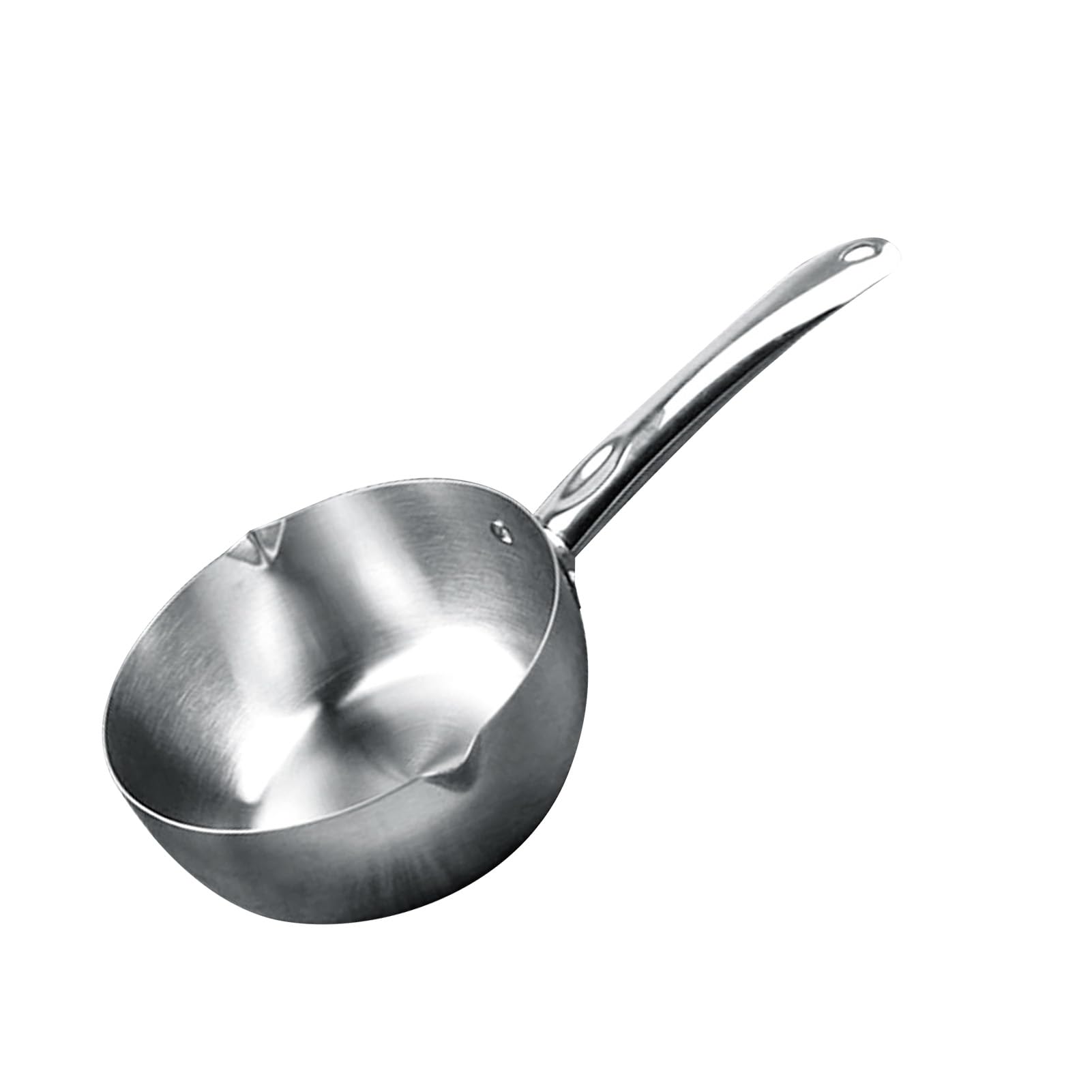 Lybunair Stainless Steel Butter Warmer Pan Multifunctional Non Stick Milk Warmer Saucepan for Household Kitchen (18cm / 7.1in)