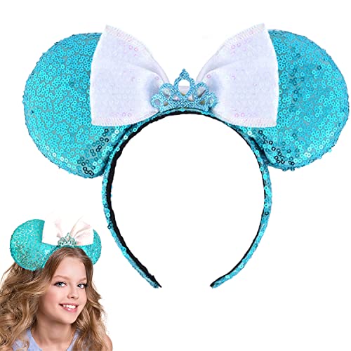 Kyduu Orejas de Minnie Mouse Mickey Minnie Diademas Diadema Para Orejas Ratón Diadema Premium Minnie Diadema de Minnie for Masquerade, Birthday Party, Party Night, Cartoon Club Orejas Minnie Mouse Cover
