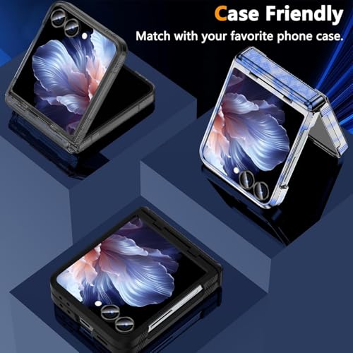 Image of Lensarmor Camera Lens Protector Rings for Samsung Galaxy Z Flip 7 (Pack of 2) - Jet Black Metal Lens Covers, Scratch Resistant Aluminum Alloy Camera Rings