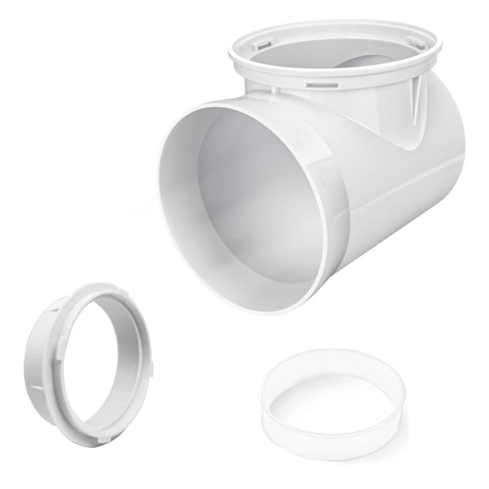 YROHGKPN Dryer Hose Adapter Set 90 Degree Vent Duct, Wall Dock with Secure Snaped on Connection Indoor Dryer Vent