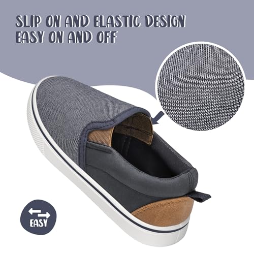 Image of K KomForme Boys & Girls Slip on Shoes, Toddler Canvas Walking Shoes | Lightweight, Comfortable