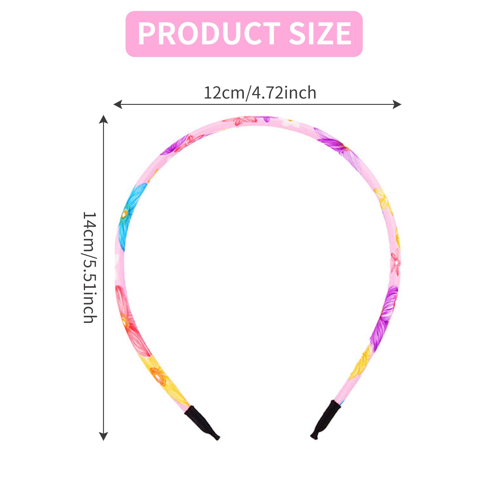 Azushwer 10 Pcs Hair Bands for Girls Colourful Girls Headbands - Image 2