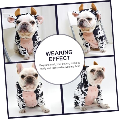 Disfraz para perro con patrón de vaca, talla M miniatura 4