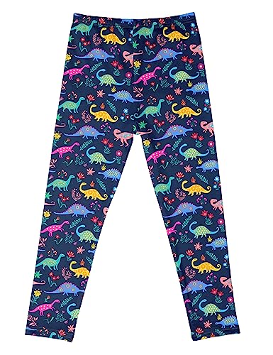 Kiench Girls' Printed Leggings Footless Tights Trousers Kids Long Stretch Pants4