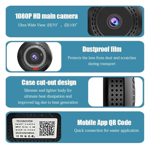 Image of 2MP Full HD Magnetic Mini Camera | 1080P Wireless Security Video Capture | Smart Motion Alerts & Loop Recording Monitoring | Supported by V380 Pro App (Mini Magnet)
