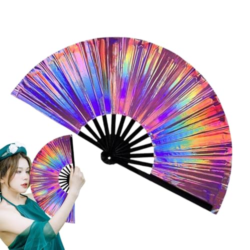 Gomice Ventilador de mano plegable grande, ventiladores de mano para mujeres plegables | Ventilador plegable de mujer grande Handheld | Accesorios de moda accesorios fotográficos con marcos de madera