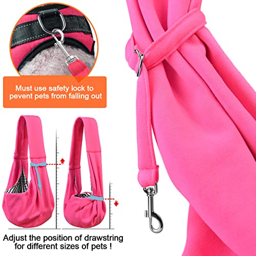 Image of Tomkas Dog Cat Carrier Sling Classic Pocket & Classic Strap(M,Rose red)