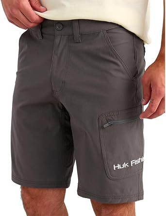 HUK Mens Next Level 10.5" Short, Quick-Drying Fishing Shorts for Men