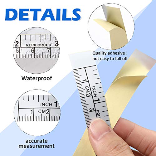 Self-Adhesive Measuring Tape Workbench Ruler Adhesive Backed Double Scale Stick Tape Measure For Work Woodworking, Saw, Drafting Table (24 Inch,5 Pieces) #TOP3