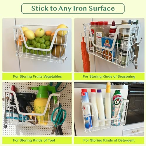 Magnetic Spice Rack for Refrigerator, Fridge Organizers and Storage, Pantry Organizers & Storage, Magnetic Shelf for Ref - Additional View