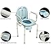 mefeir 450 LBS Drop Arm Bedside Commode Chair, Adjustable Height Toilet Seat with Safety Steel Frame & 8 Quart Pail, Tool-Free Assembly for Homecare Use
