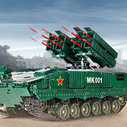 FigureArt Technik Panzer Bausteine, 1689 Teile, MK20001, Militär HJ-10 Panzer Modellbausatz, mit 4 Motors und… – Bild 5